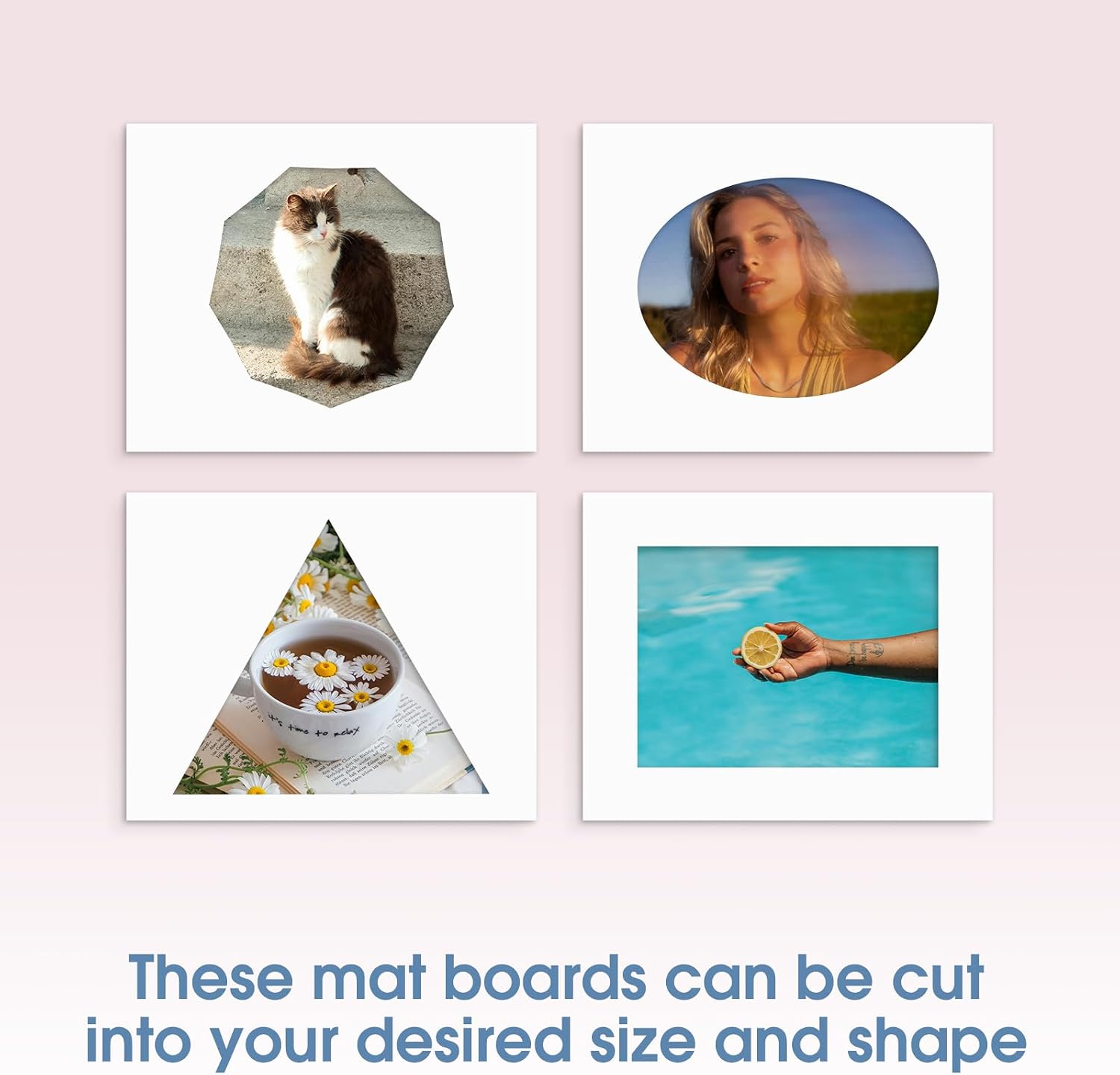 Uncut Mat Boards, 8x10, White, Pack of 20 | Acid Free on Surfeace Backing Matte Boards, Ideal for Prints, Pictures, Frames, Arts