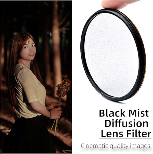 Miniatura 2 de Lightdow Filtro de lente de difusión de niebla negra 14 con efecto especial, película de video, retrato, imágenes de calidad cinematográfica para