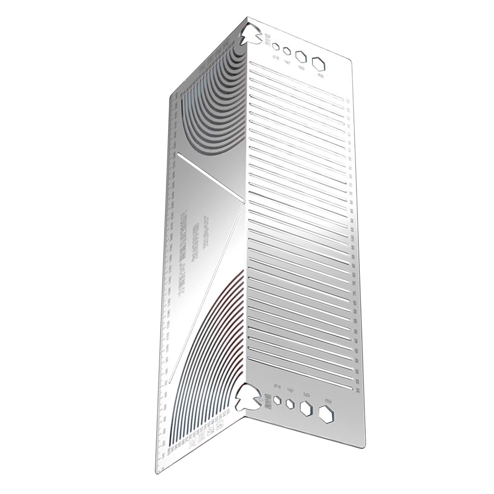 Hogtnd Multifunctional Metal Bending Template Tool, Strong Pipe Notch Guide, Clear Scale For Building Craft Projects, Dual Purpose Scriber, Cutting Scriber, Woodworking Craft
