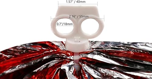 Miniatura 5 de Hlonon Paquete de 4 pompones de animadora de plástico para bailar y animar al equipo deportivo