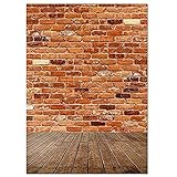 Brick Background - Photography Backdrop - Great for Studio, Booth, Party, Photo, Wedding, Business Use, 4.9 x 7.2 Feet