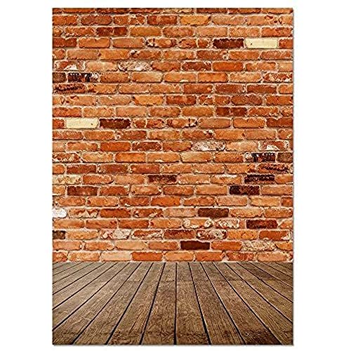 Blue Panda Fotohintergrund Backsteinmauer – Leinwand-Hintergrund Rustikal – Ideal für Fotostudio, Fotobox bei Partys, Hochzeit oder Kommerzieller Verwendung, 1,49 m x 2,2 m