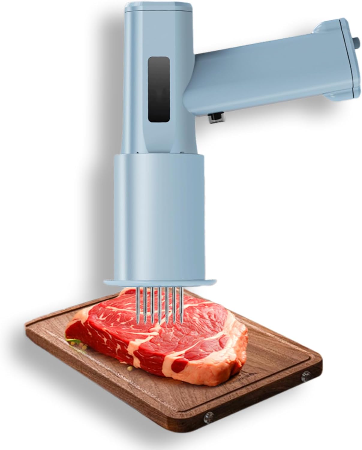 Electric Meat Tenderizer, Electric Meat Tenderizer Tool, ABS Body, Food-Grade Stainless Steel Needle, Instant Marinating, or Tenderizing Beef, Turkey, Chicken, Steak, Veal, Pork, Fish