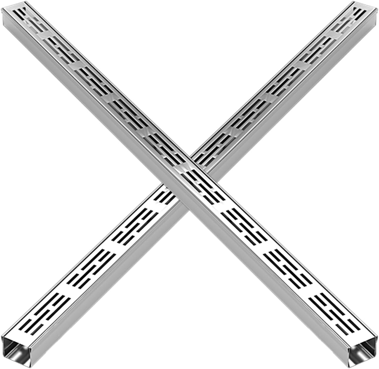 Stainless Steel Linear Drain Grate for Outdoor Drainage - Versatile Trench Drainage System(1 Pack 15x8cm)