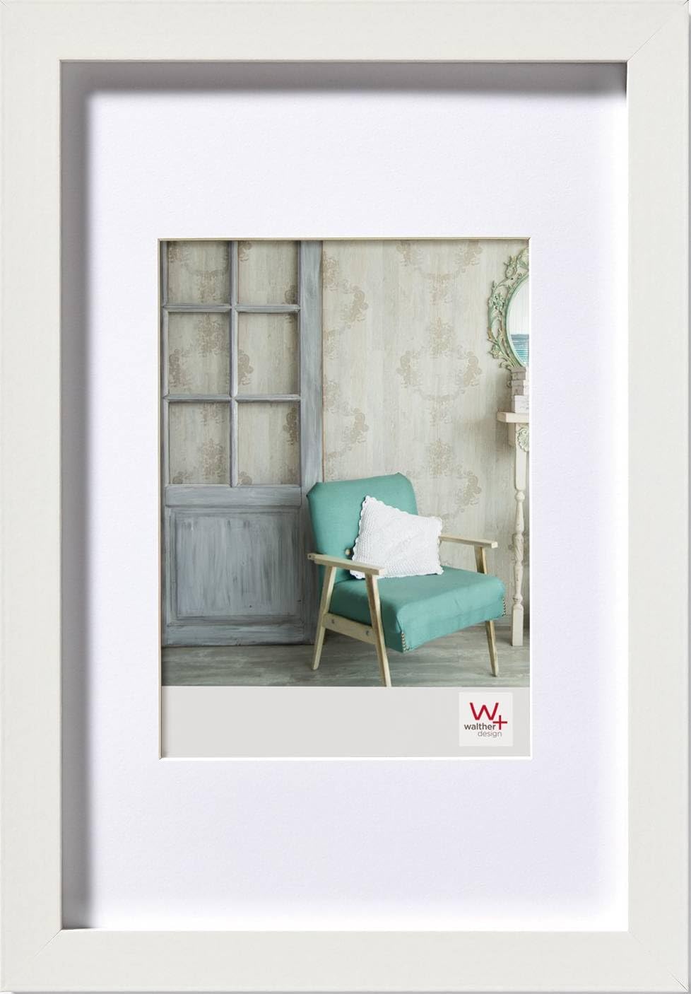 Walther Design Photo Frame, Wood, White, 8 x 11,75 inch (20 x 30 cm)