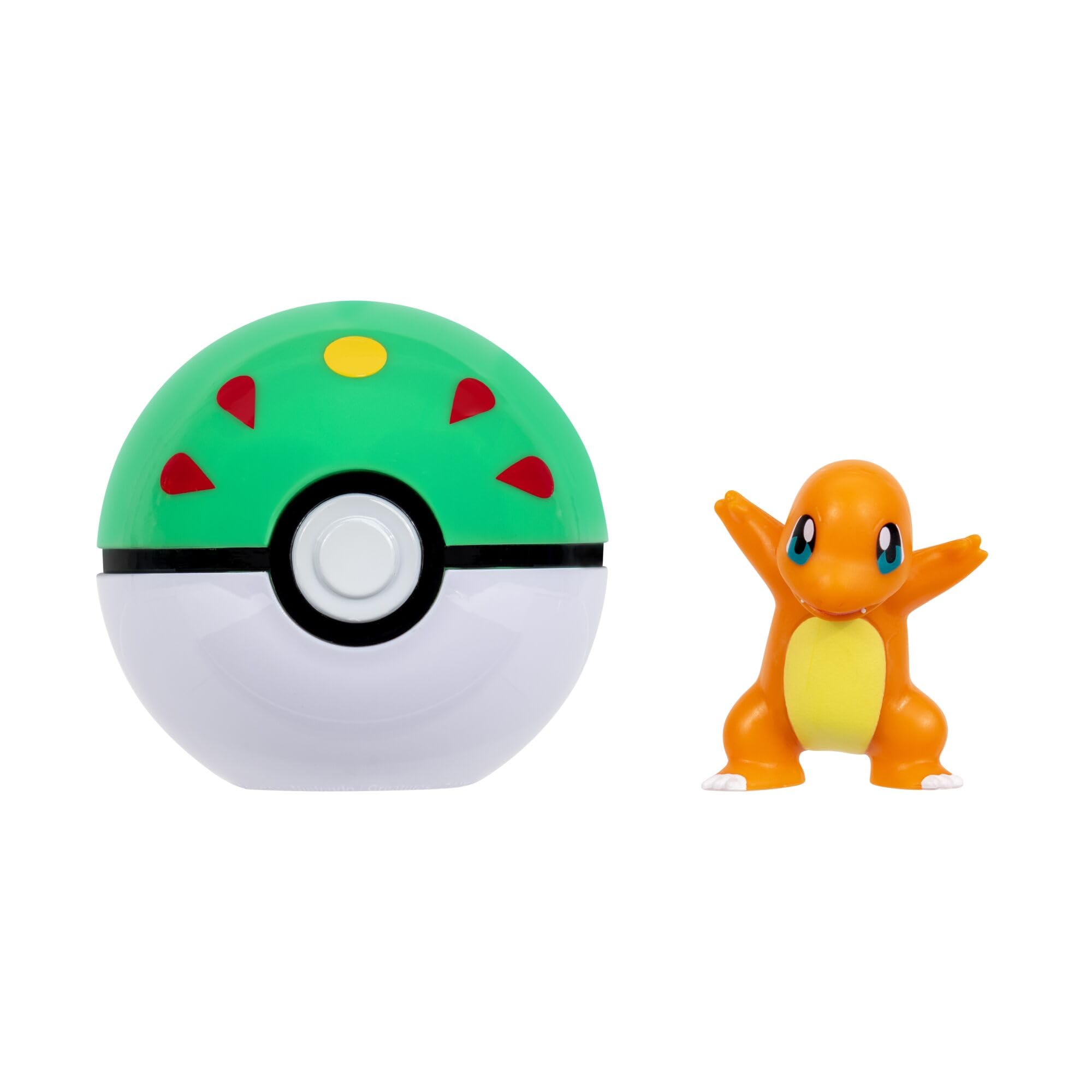 Pokémon Clip ‘N’ Go Charmander and Friend Ball - Includes 2-Inch Battle Figure and Poké Ball Accessory, Multicolor, 2 Inch