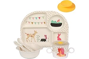 ShopWithGreen Bamboo Kids Dinnerware Set (7Pcs)