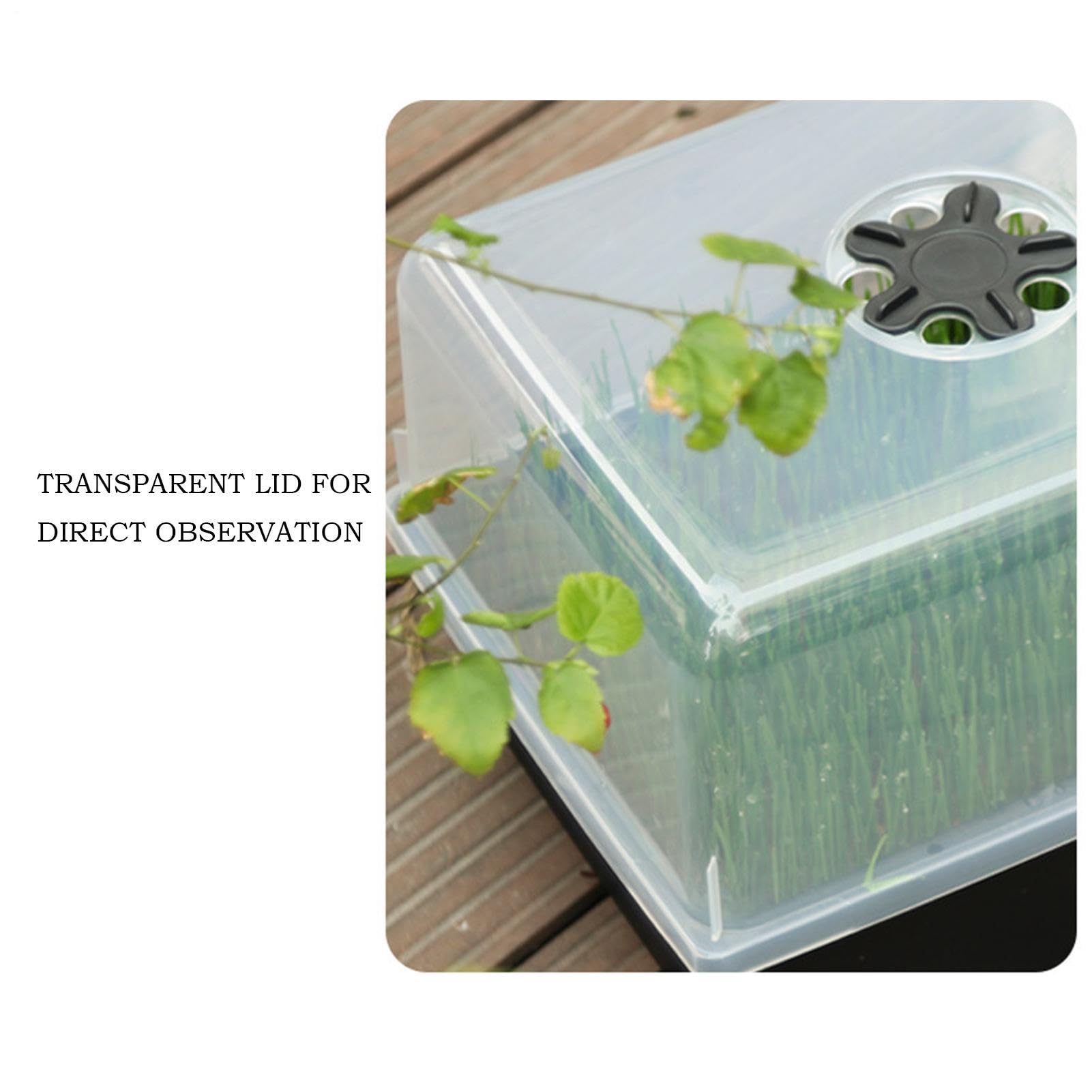 Kit de germination de – Kit de propagation de serre, pot de culture robuste, démarreur de germination ventilé économe en énergie pour serre biologique