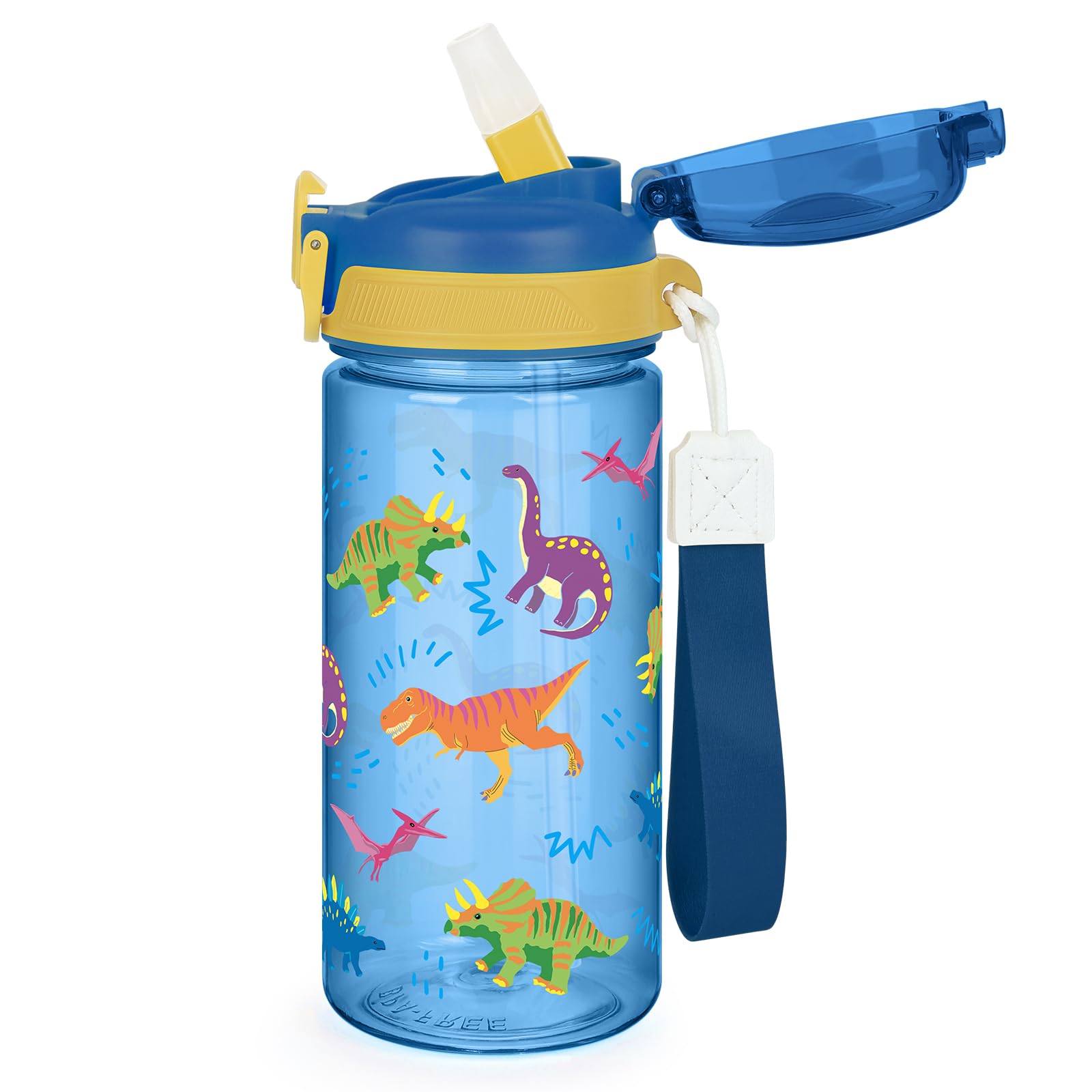 wooshwa Tritan Kids Water Bottle for School, 16 oz Plastic Water Bottle