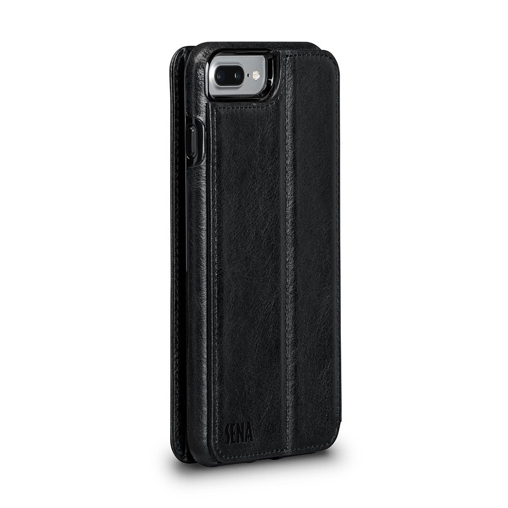 - SENA Wallet Book Leather Folio Case for iPhone 8 Plus / 7 Plus / 6 Plus (Black)