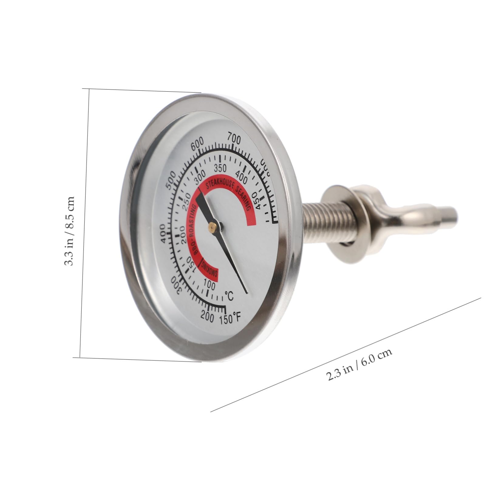 TOYANDONA 4 Pezzi Termometro da Bimetallico Compatto per Misurazione Della Temperatura Strumento Pratico per Bbq e Facile da Usare e Leggero Misurazioni e Accurate