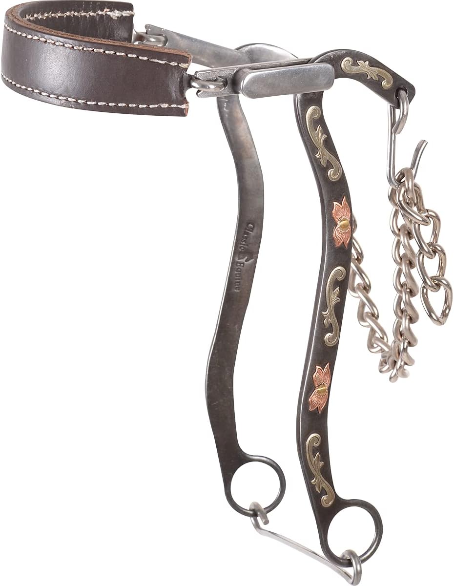 Classic Equine Hackamore with 9inch Cheek and Solid Leather Noseband