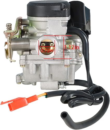 Miniatura 7 de Silscvtt Carburador de diámetro grande de 0.787 in de 50 cc y 100 cc de repuesto para scooter 139QMB 139QMA, ciclomotor, ATV motor de 4 tiempos GY6