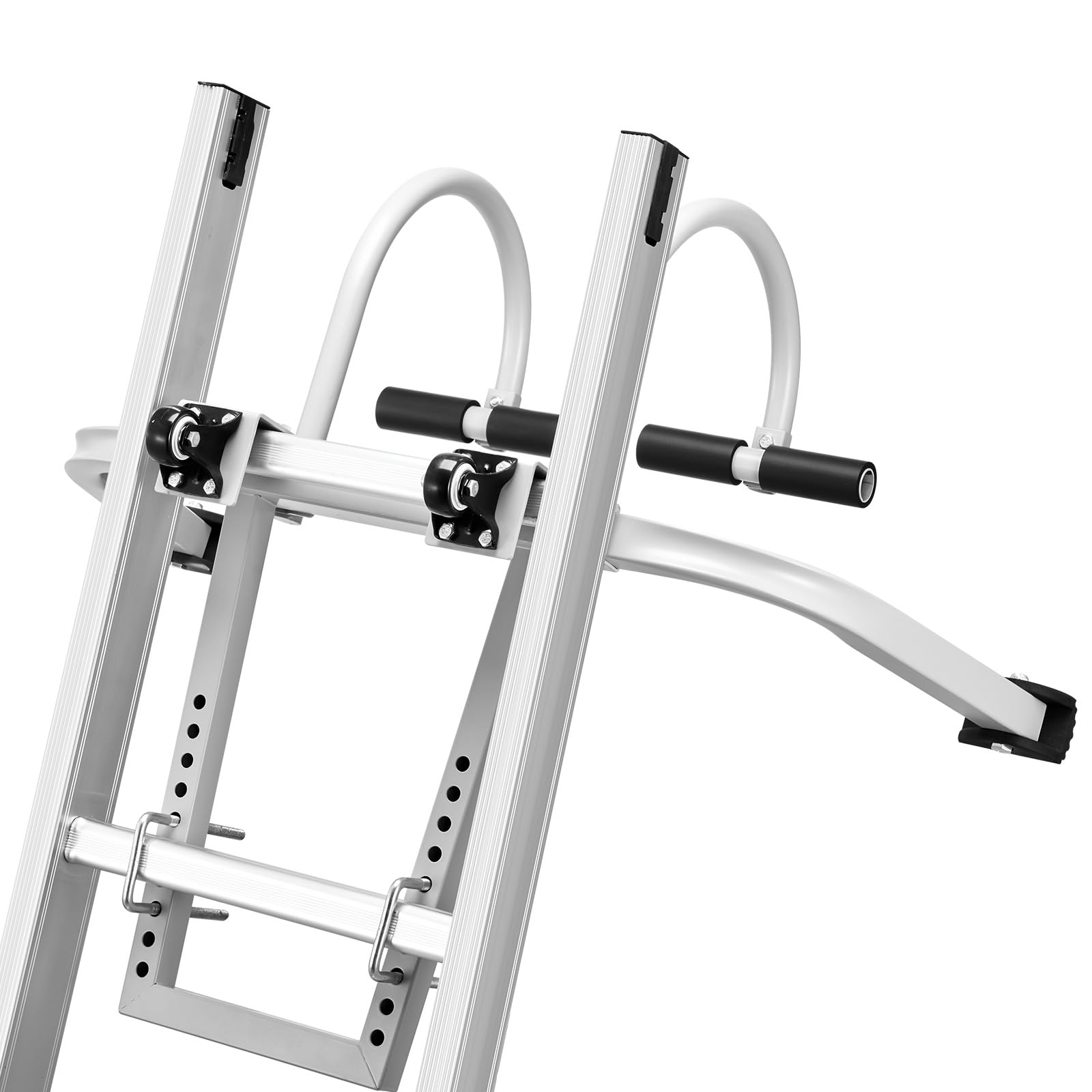VEVOR Stabilizzatore per Scale, Gancio di Supporto per Scale a Parete Estensibile, Accessori per Scale di Colmo del Tetto Orizzontalmente Verticalmente, Barra a T con Impugnatura in Gomma in Acciaio