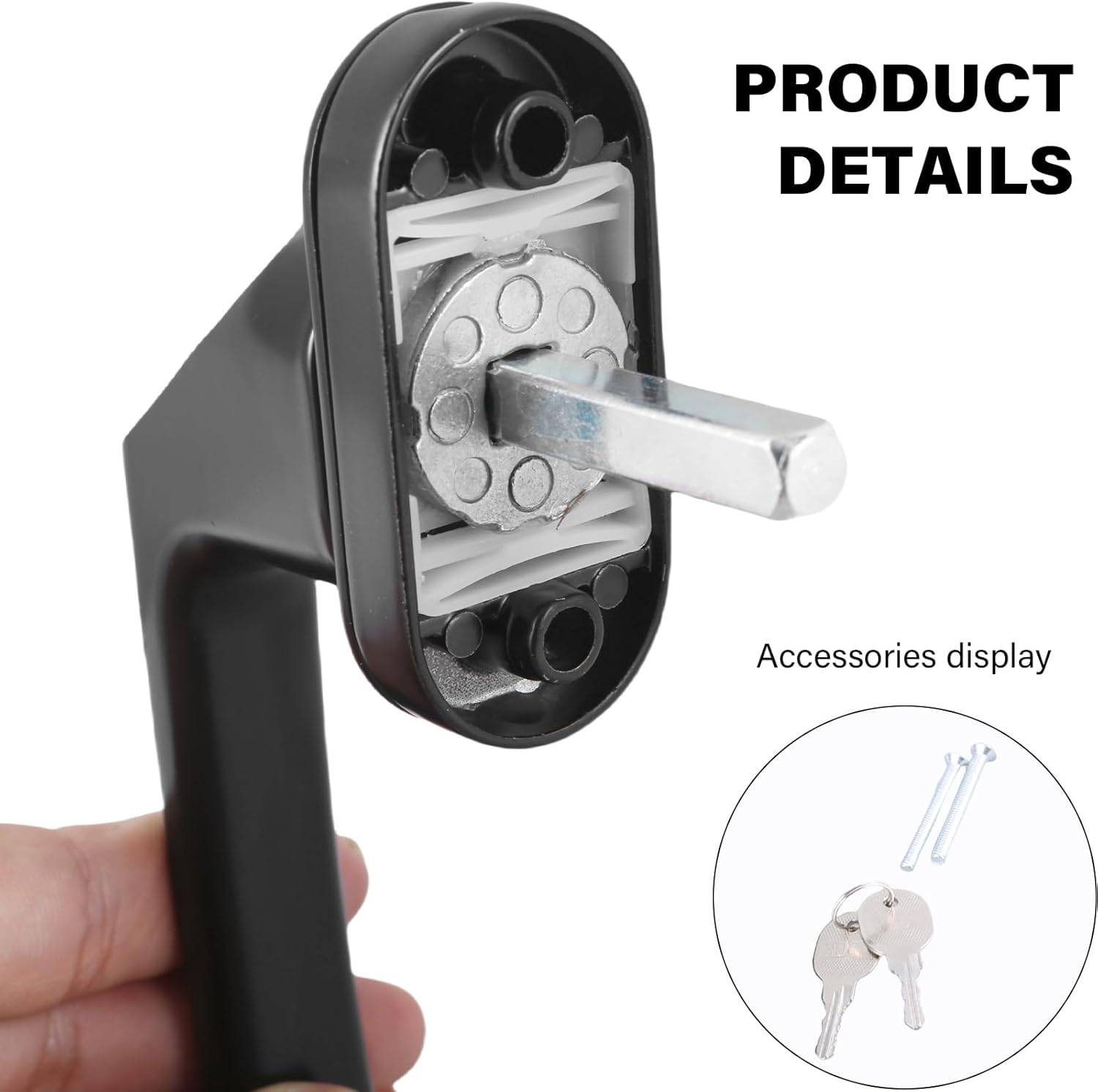 Lockable Window Handle with Key & Screws Stainless Steel Balcony Door Handle Child Window Lock