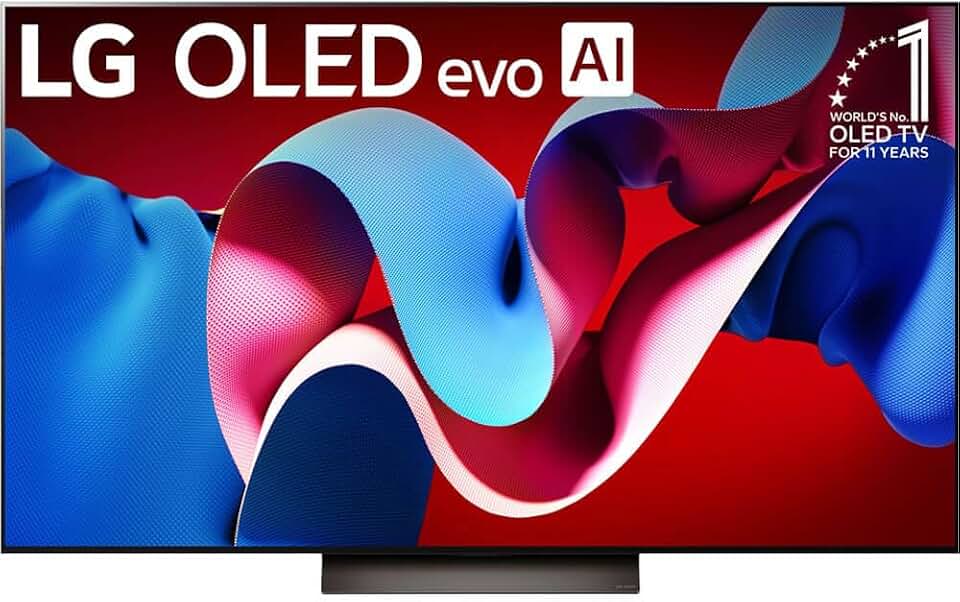 LG (Refurbished 77-Inch Class OLED evo C4 Series Smart TV 4K Processor Flat Screen with Magic Remote AI-Powered with Alexa Built-in (OLED77C4PUA, 2024) (Renewed)