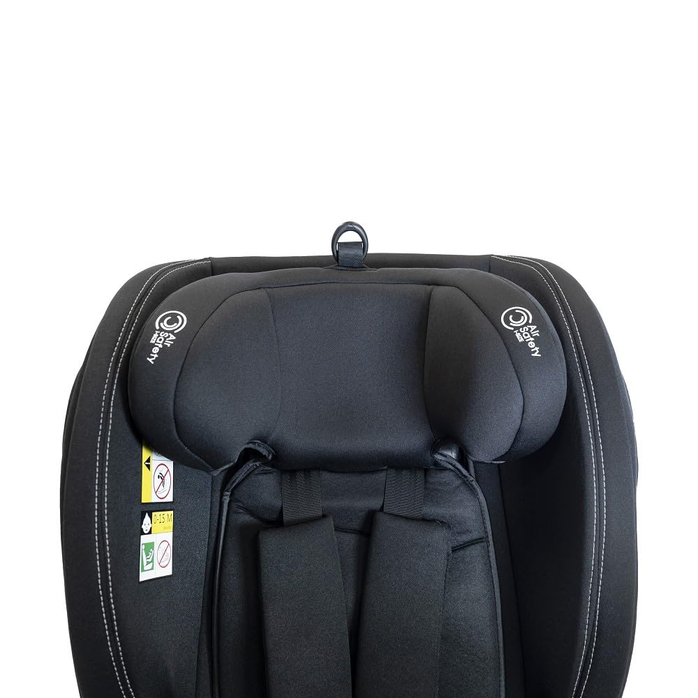 Interbaby Silla Coche Bebé PAX i-Size ISOFIX 360° Grupo 0+1+2+3 (Negro) | Silla auto giratoria 360 reclinable 40-150 cm, reductor recién nacido, protección lateral SPS, pata de apoyo