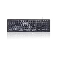 Perixx PERIBOARD-317 Tastiera Retroilluminata LED Bianchi USB Cablata