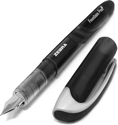 Miniatura 2 de Zebra Fuente - Pluma estilográfica desechable, punta fina de 0.039 in, 0.024 in de ancho de línea, cartera de 4 unidades (negro y azul)