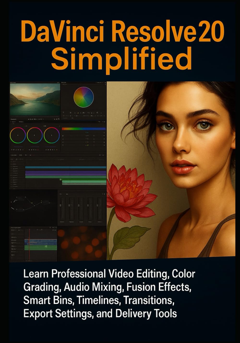 DaVinci Resolve 20 Simplified: Learn Professional Video Editing, Color Grading, Audio Mixing, Fusion Effects, Smart Bins, Timelines, Transitions, Export Settings, and Delivery Tools