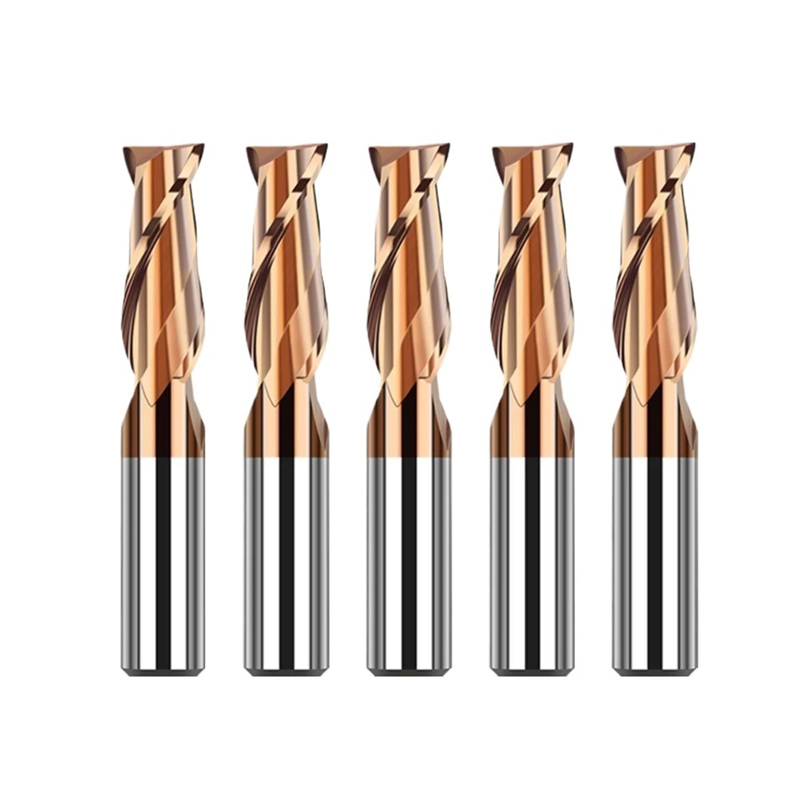 Fresa de extremo de carburo HRC55, 1, 3, 4, 5, 6, 8, 10, 12mm, 2 flautas, herramienta de corte de fresado de Metal, fresas planas con recubrimiento mecanizado CNC(D5xD5x50L)