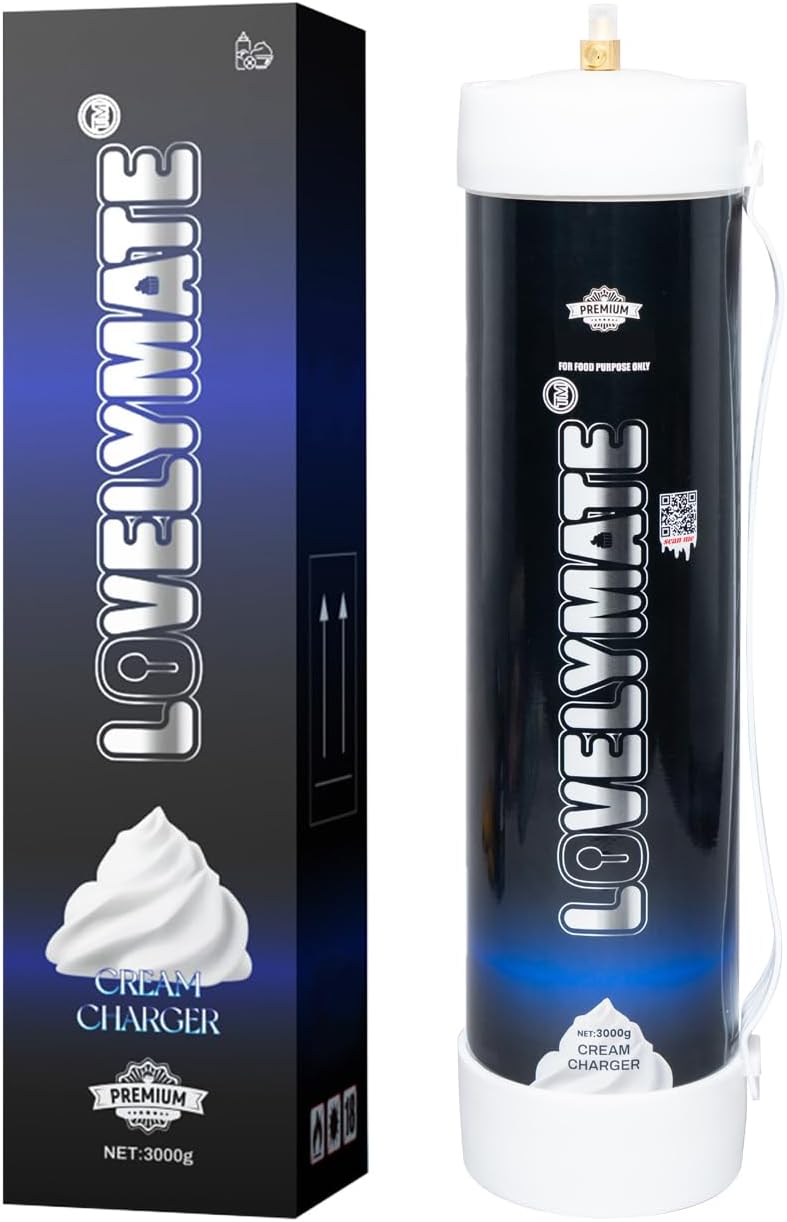 Lovemate Large Whipped Cream Chargers 4.4l - 3000g Tanks Food Grade Kitchen Tools (3000g - 1piece)