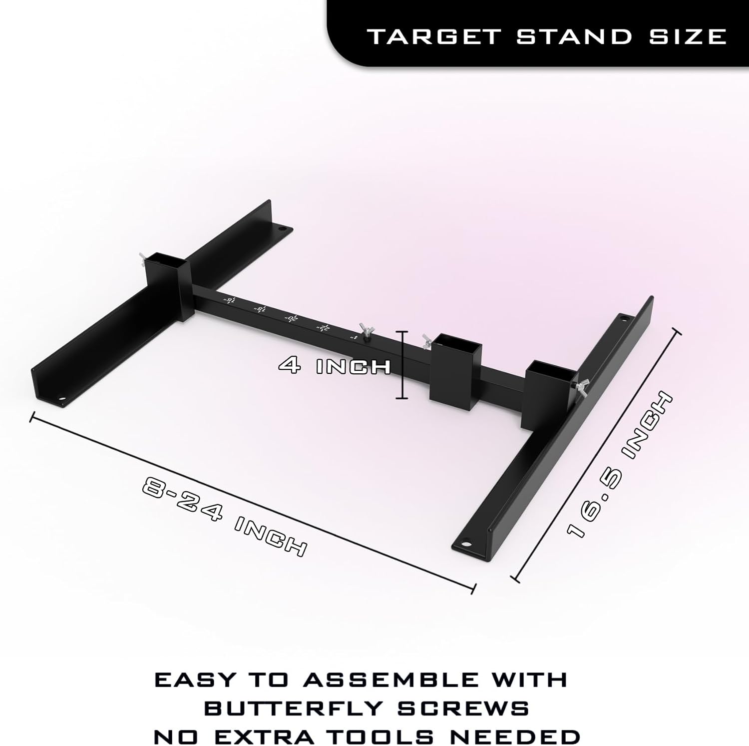Shooting Target Stand for Outdoors, Paper Target Holder with Stable Adjustable Base for Paper Shooting Targets Cardboard Silhouette, USPSA/IPSC, IDPA Practice