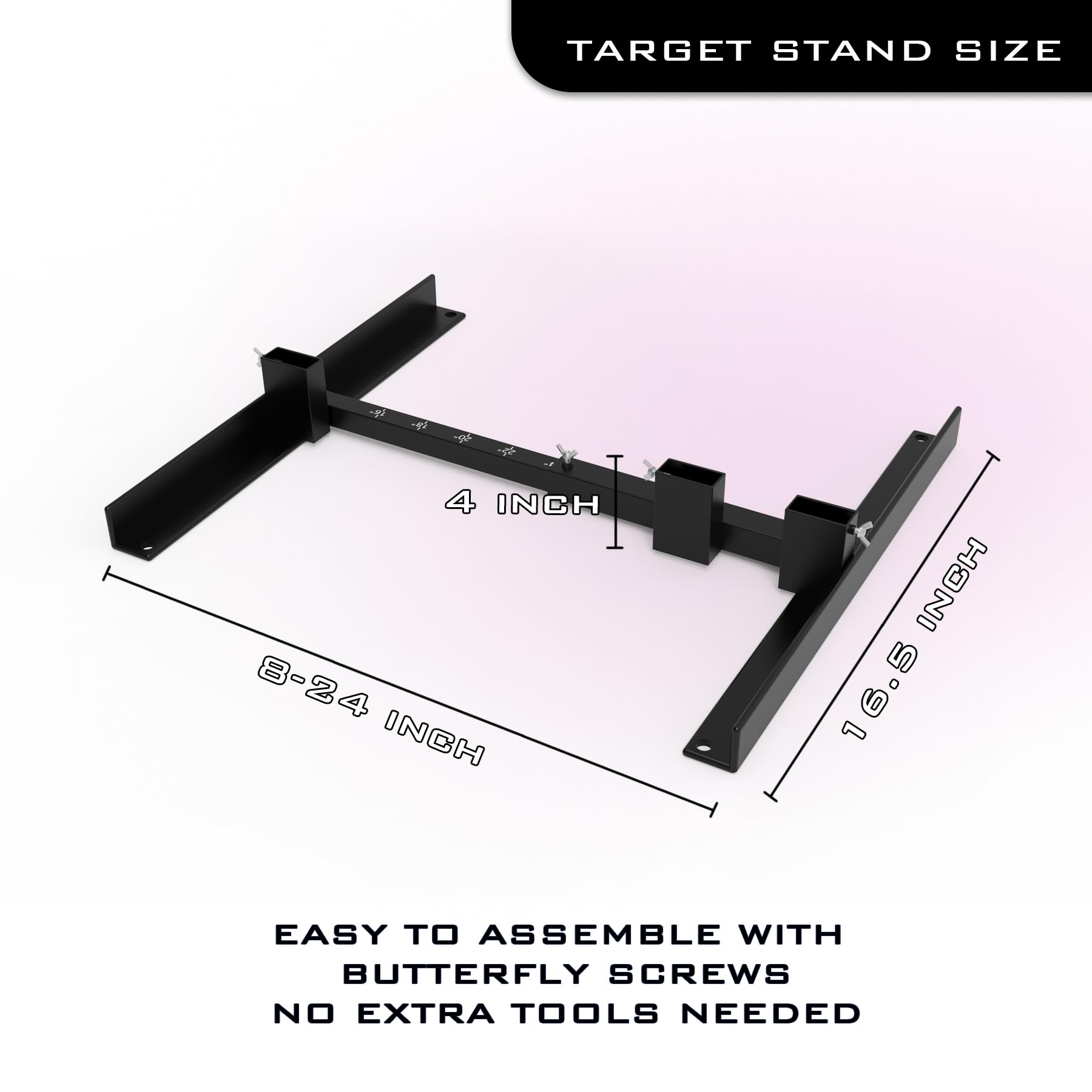 BLOODHOL Shooting Target Stand for Outdoors, Paper Target Holder with Stable Adjustable Base for Paper Shooting Targets Cardboard Silhouette, USPSA/IPSC, IDPA Practice (2 Pack)