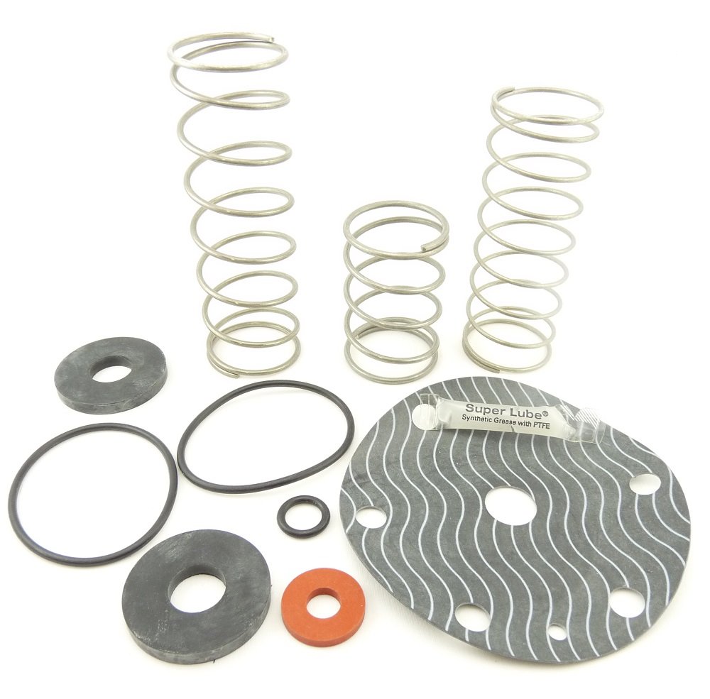 Wilkins Rubber and Spring Repair Kit for 1-1/4" 1-1/2" & 2" 975XL RK114-975 with Standard Black Rubber Parts