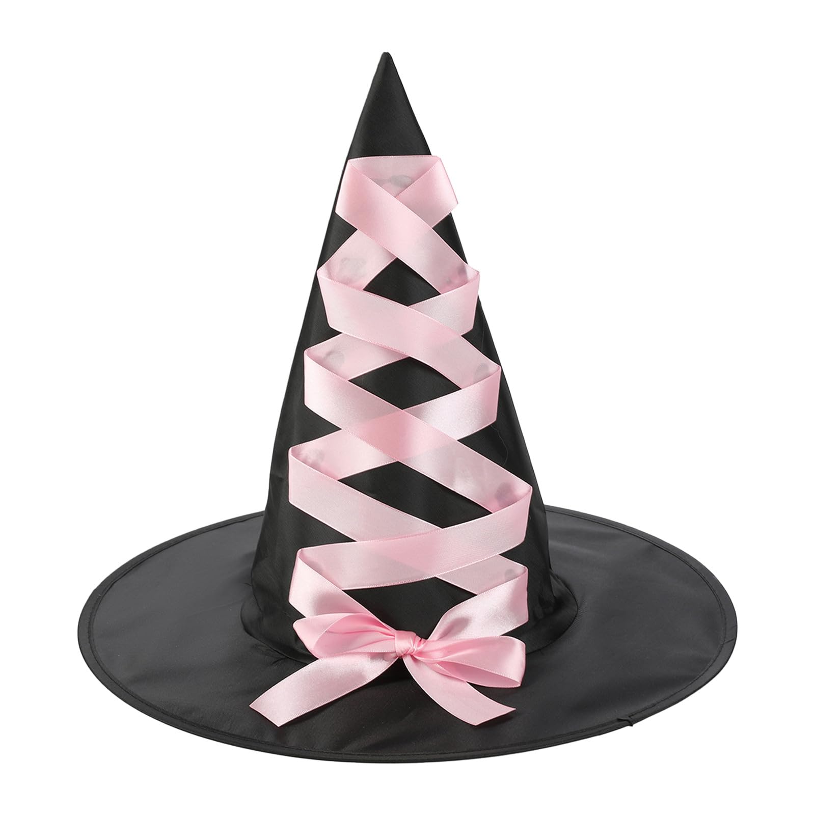 Girls Halloween Decorative Props Halloween Cosplay Headdress Bow Hat Witch Children Hat Baseball Caps (One Size) Pink — image 1
