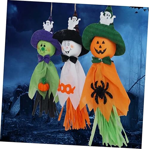 Miniatura 2 de MERRYHAPY Treat - Paquete de 6 decoraciones colgantes de fantasmas, espantapájaros, accesorios de Halloween, decoración al aire libre, fantasma,