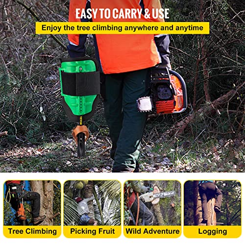 Vevor Tree Climbing Spikes, 1 Pair Alloy Steel Pole Climbing Spurs, W/Adjustable Straps And Eva Leg Padding, Arborist Equipment For Climbers, Logging, Hunting Observation, Fruit Picking #TOP5