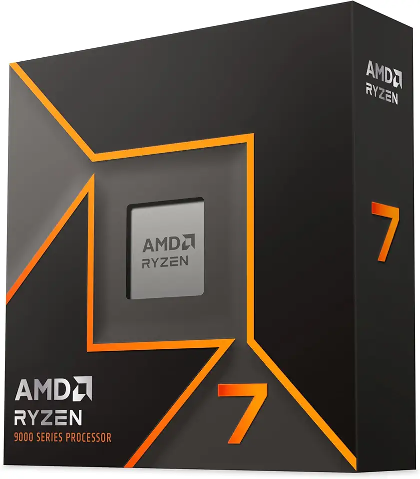 Processador AMD Ryzen 7 9700X Box (AM5/ 8 Cores/ 16 Threads/ 5.5GHz / 40MB Cache/Radeon Graphics/Sem Cooler)