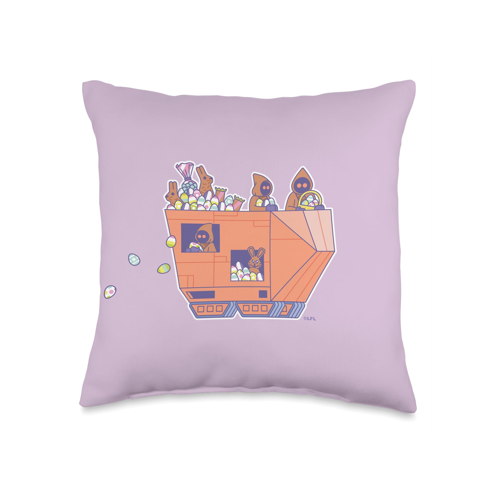 Star Wars Jawas Sandcrawler Easter Egg Hunt Throw Pillow
