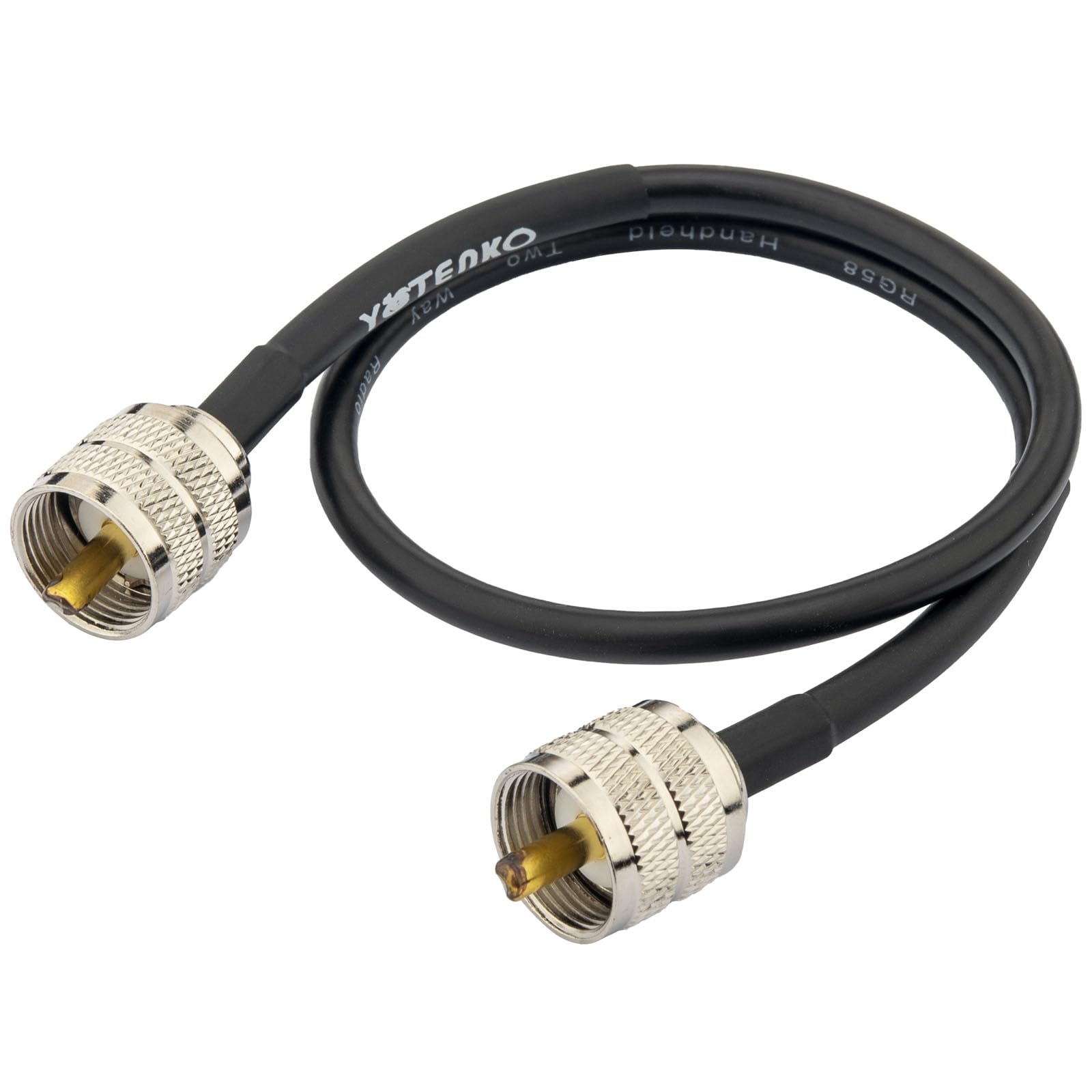 PL259 Coax Jumper Cable 15inches/1.3ft RG58 Coaxial Cable, UHF Male to Male Cable 50 Ohm Coax Cable Low Loss for CB Radio,Ham Radio,SWR Meter,Dummy Load,Antenna Analyzer