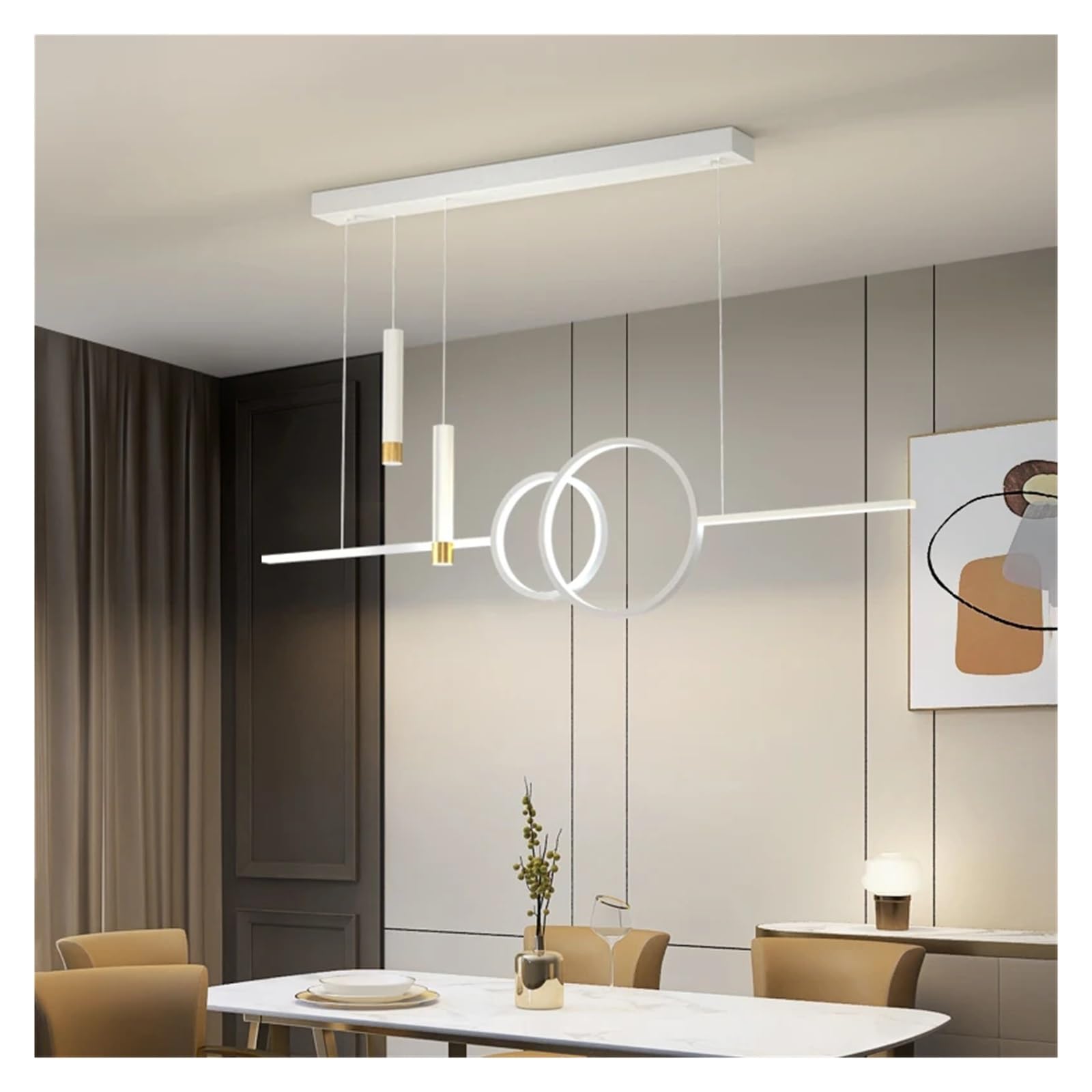 Lustre de cuisine moderne à LED et suspension minimaliste pour illuminer vos dîners en famille