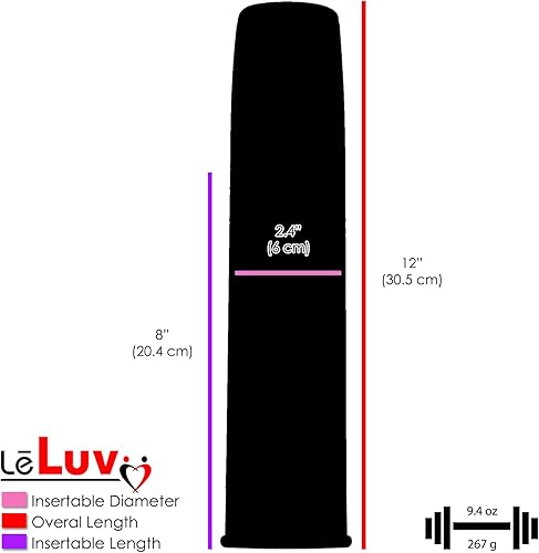 Miniatura 6 de LeLuv Smart iPump - Bomba de vacío para pene con cabeza programable, cilindro transparente de 8 pulgadas de longitud y manga TPR