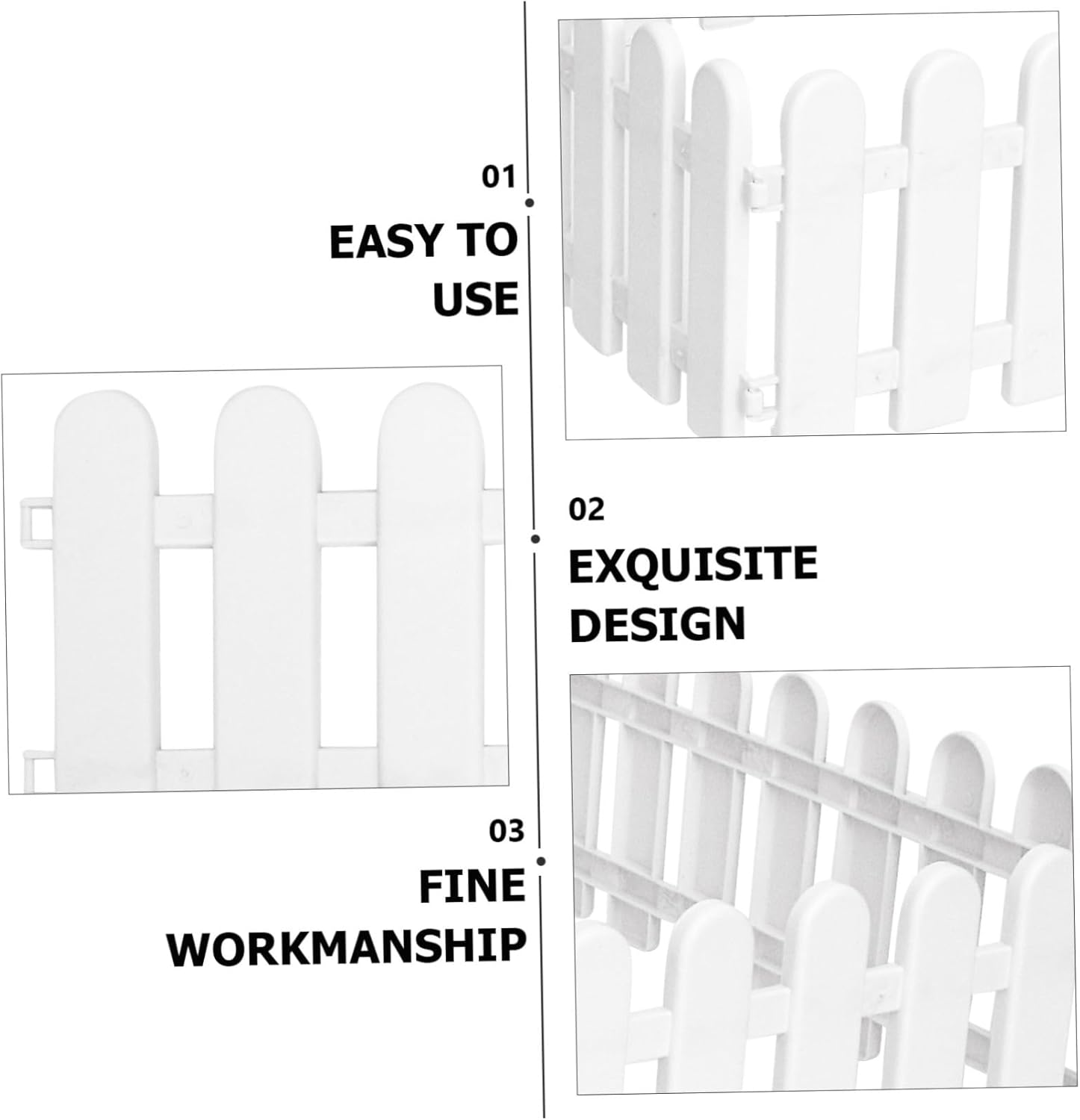 8pcs Decorative Fence Garden Enclosure Patio Fence Panels Outside Decor