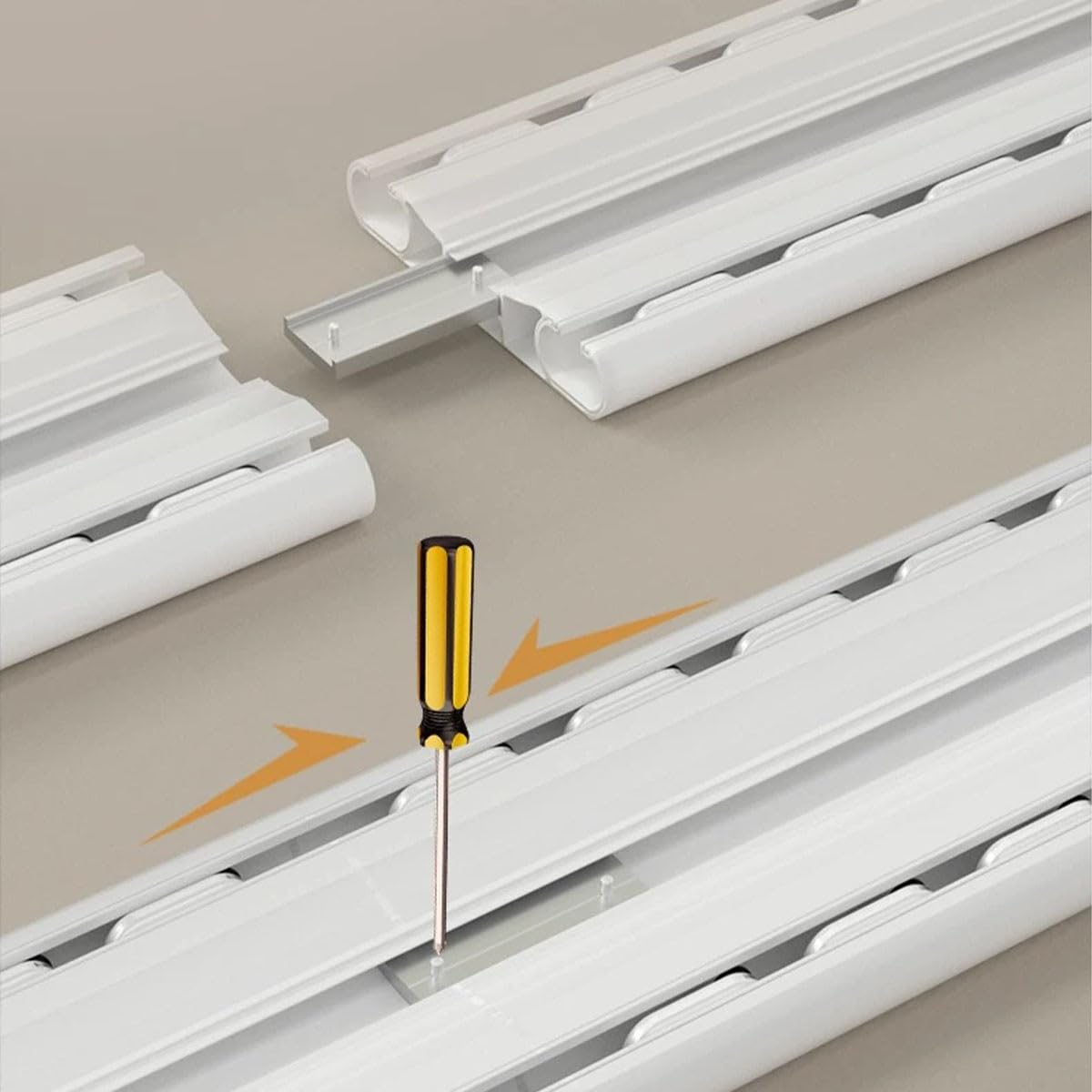Binario Tenda A Soffitto Doppio, Binario for Tenda Robusto Binario for Tenda Nascosto Silenzioso Binari for Tende E Accessori, Adatto for Soggiorno E Bagno(White,380cm/149.6in)