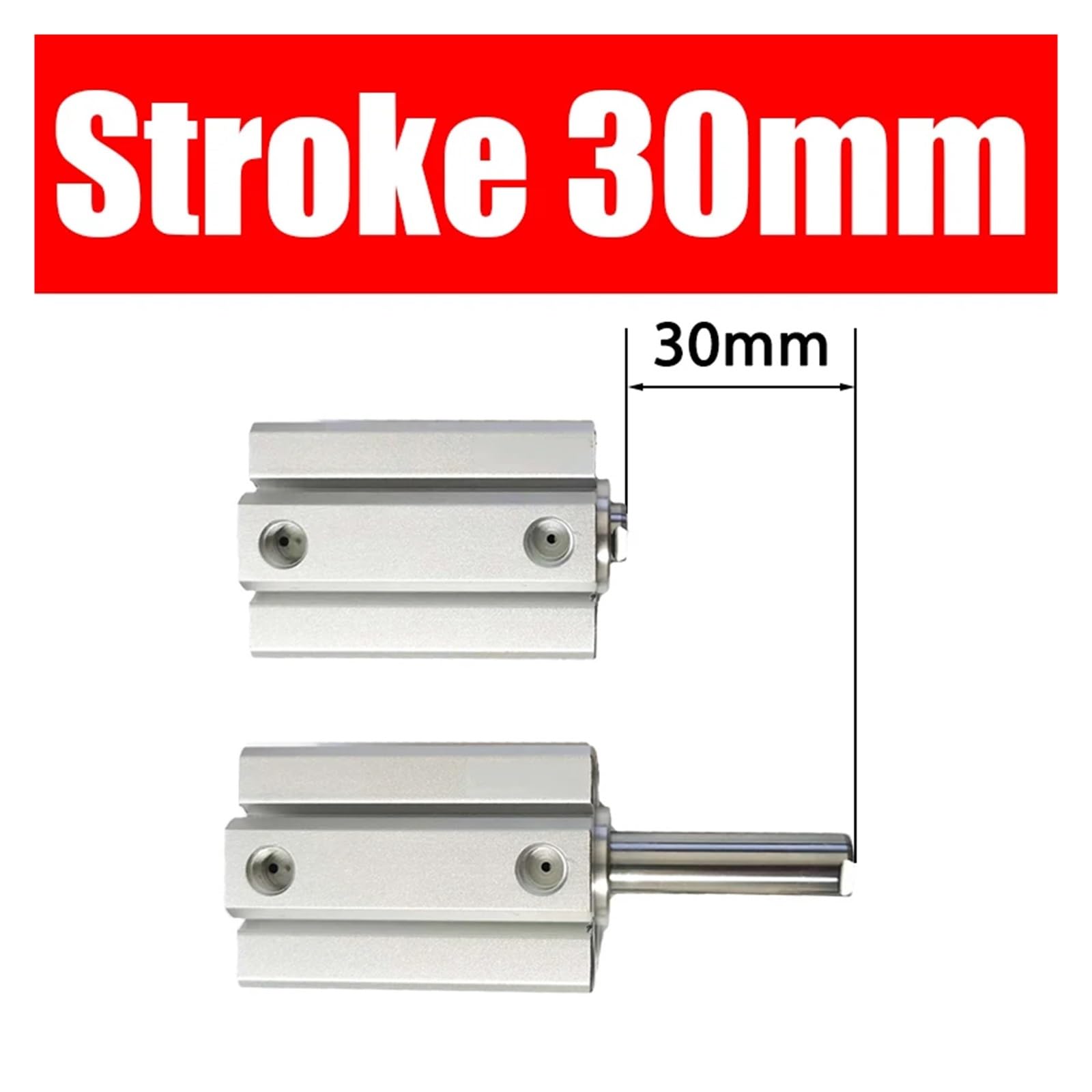 1 Uds Cilindro Fino Compacto SDA32mm de diámetro 5-100mm de Carrera Cilindro de aleación de Aluminio de Doble Efecto(Stroke 30mm)
