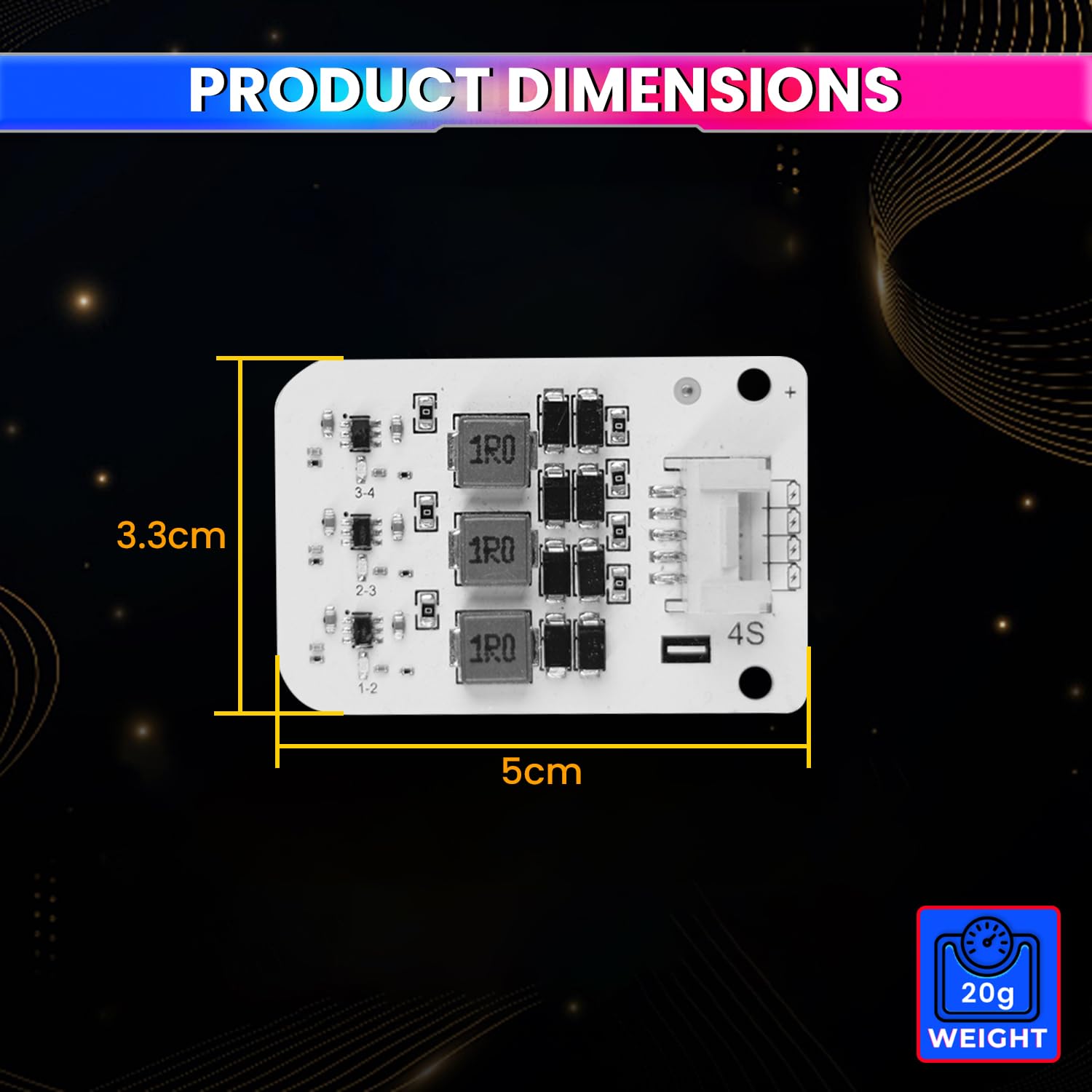 amiciSolar 4S 2A Active Balancer Board for LFP LiFePO4 Lithium Li-ion Lipo LTO Battery Packs – Inductive Energy Equalization for 3.0V~4.2V Cells, Efficient Voltage Balancing - Image 7 thumbnail