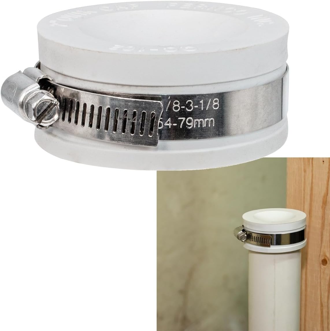 Fernco QC102W 2in. Qwik Cap Flexible PVC Pipe Cap Drain