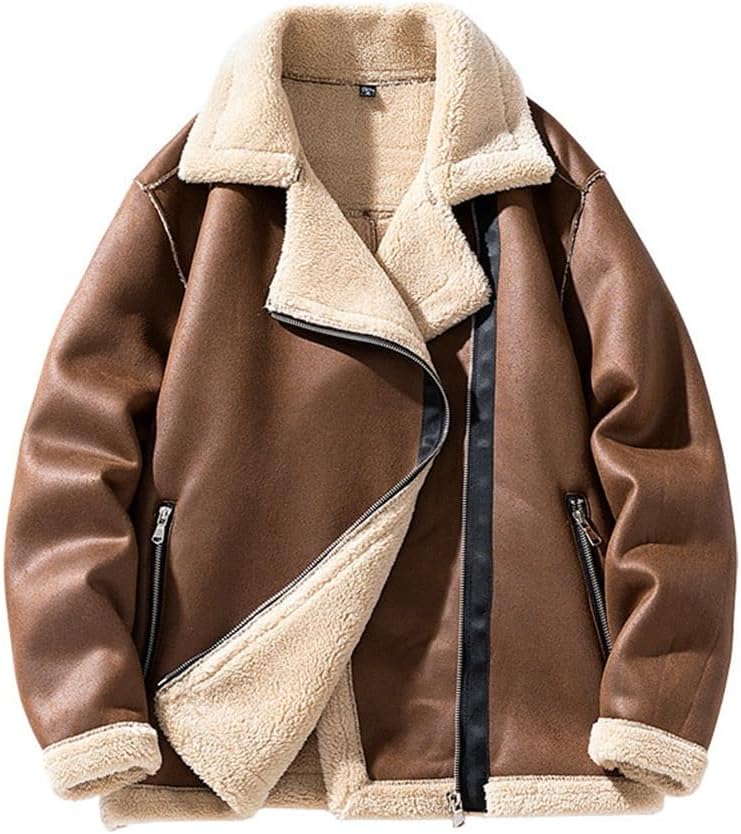 Fall And Winter Jacket Men's Lightweight And Warm Men's Down Cotton Coat Lambswool Jacket