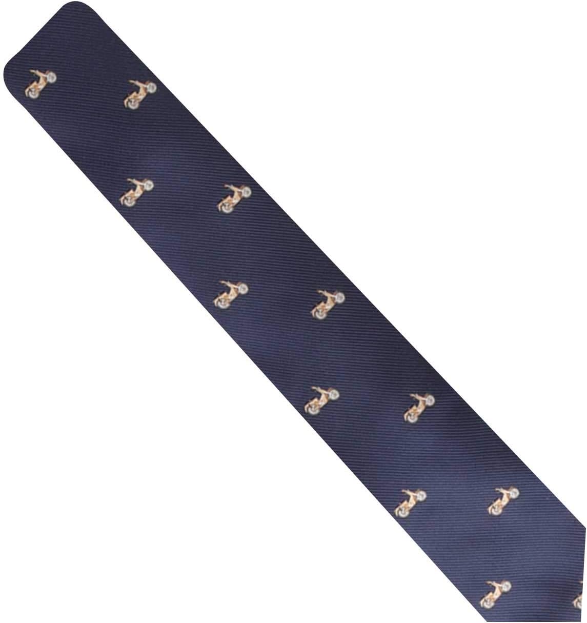 AUSCUFFLINKS Classic Motorbike Neckties for Him | Woven Skinny Neck Ties | Bday Present for Work Colleague Guys Dad Men (CLASSIC MOTORBIKE)