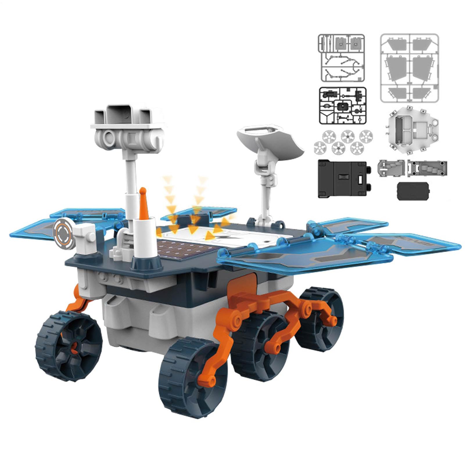 Solar Mars Rover Toy, Solar Climbing Vehicle Motor Car | Toys Projects Mars Rover For Kid, Educational Science Mode Building Kits For Kids Girls Boys Teens Adults Students