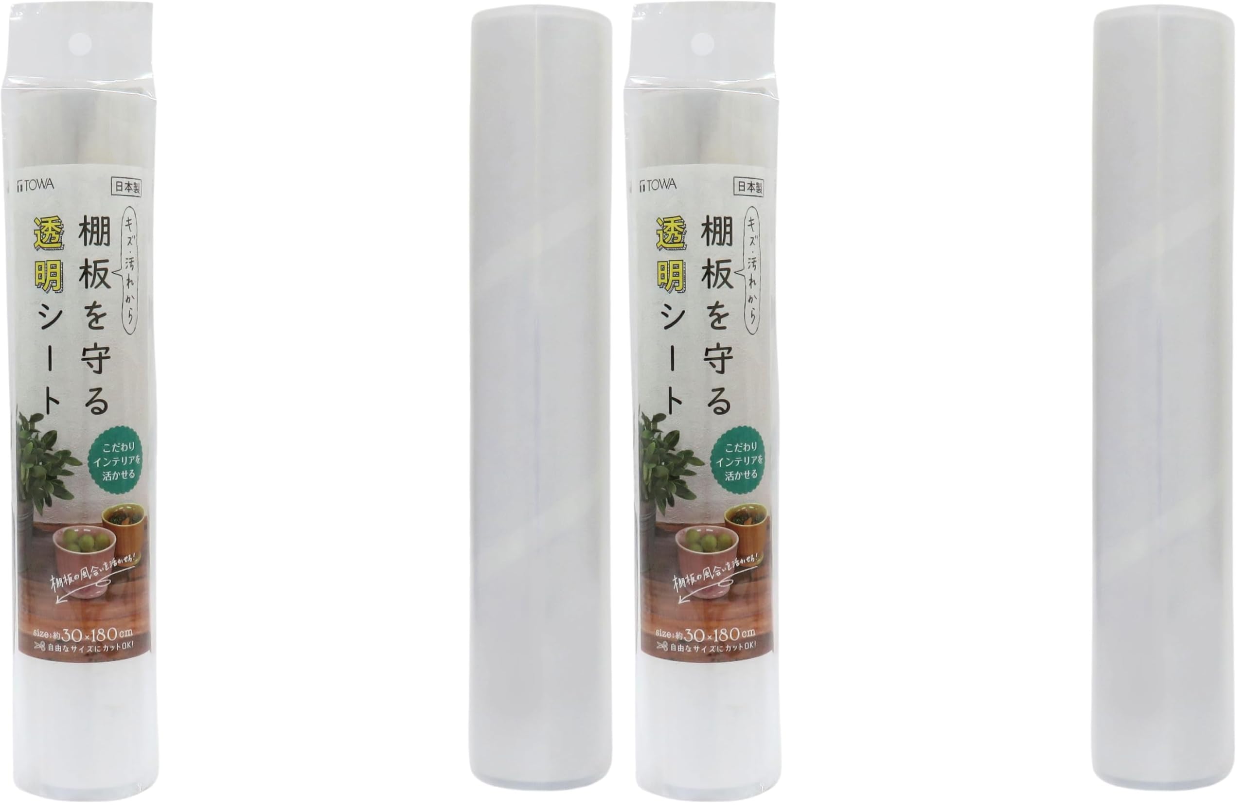 Amazon｜東和産業 食器棚シート クリア 約180×30cm 棚板を守る透明