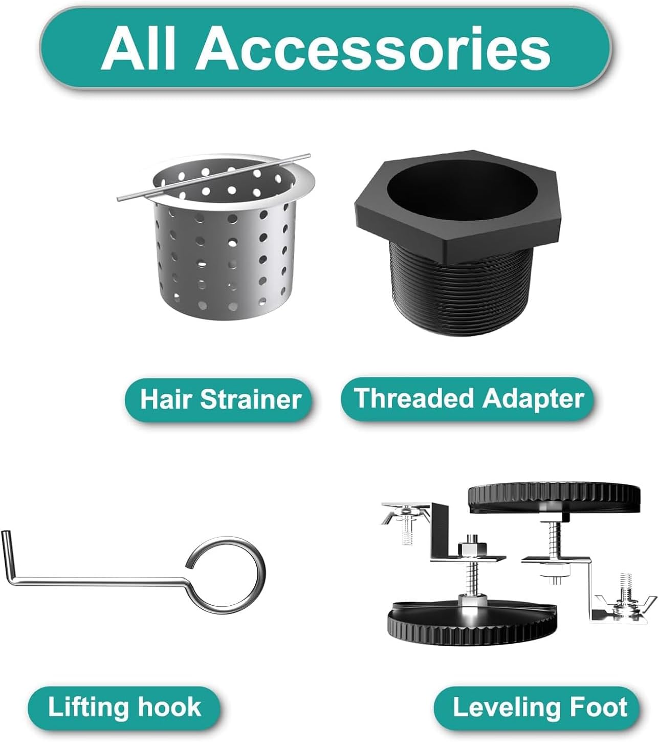 BARONAGE 12 Inch Linear Shower Drain Black, Rectangle Shower Floor Drain Reversible 2-in-1 Tile Insert Cover, 304 Stainless Steel Black Linear Drains with Accessories for Tiled Bathroom