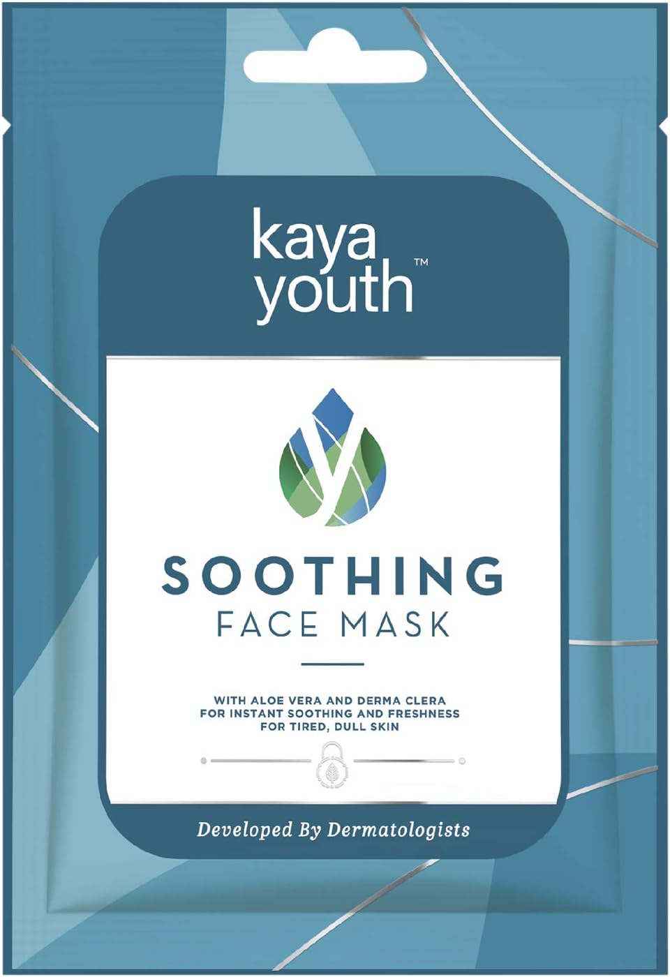 Kaya Youth Women's Soothing Face Mask, with Aloe Vera and Derma Clear for Instantly Soothing Tired, Irritated Skin, Developed by Dermatologists, 15 min Magic Mask
