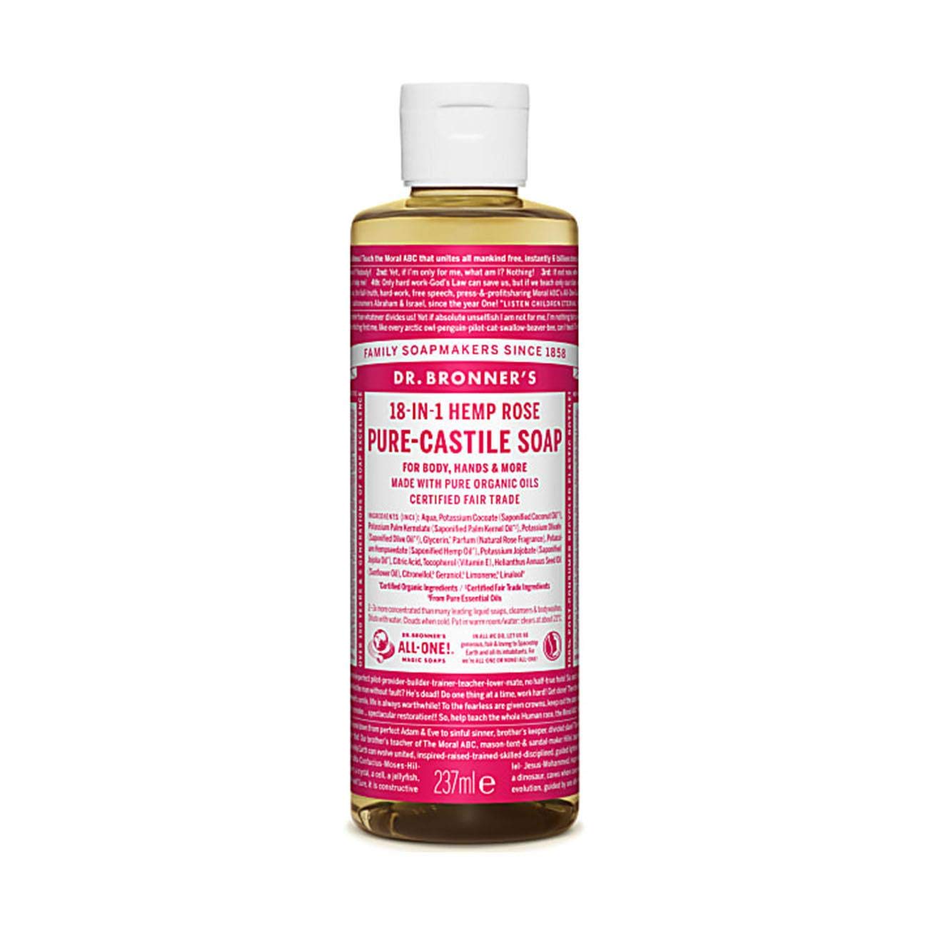Dr Bronner - Rose Castile Liquid Soap 236ml