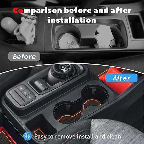 Miniatura 5 de Auovo Soporte para tazas compatible con accesorios Ford Maverick 2022 2023 2024 2025 para consola central, forros para bolsillo de puerta, 20 piezas